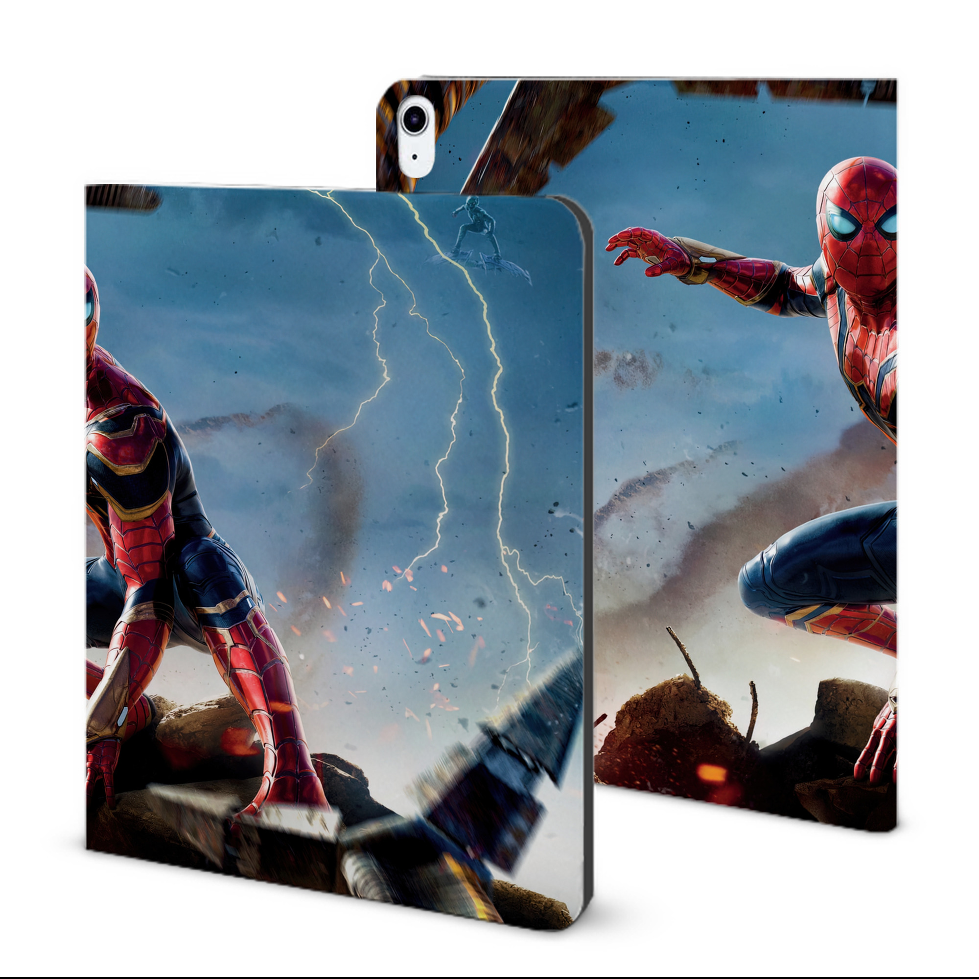（画像用） Spider Man スパイダーマン IPad ケース ブック型 PUレザー TPU 耐衝撃 軽量 薄型 ペン収納なし 全面保護 IPad 各モデル対応
